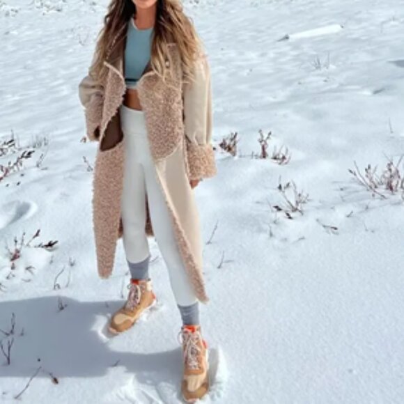 $598 OOF WEAR Italy reversible faux shearling coat US L / IT 44 - Picture 4 of 16